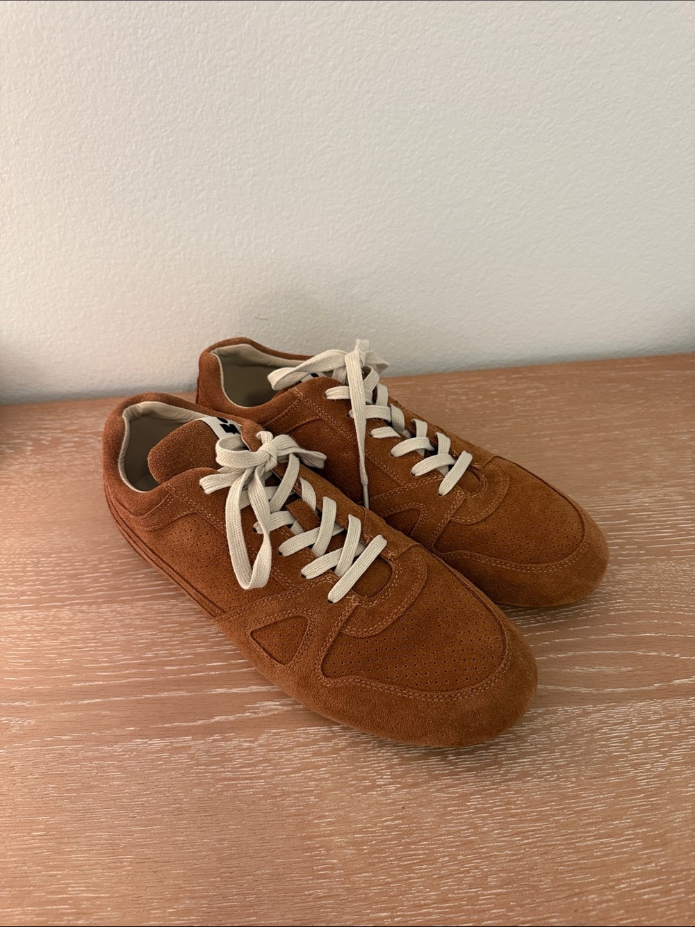 Isabel Marant Men's Suede Sneakers in Cognac US 11